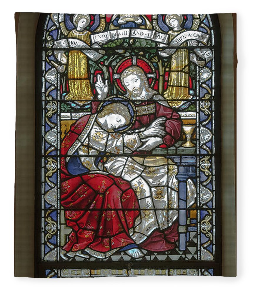 Saint Annes Fleece Blanket featuring the digital art Saint Anne's Windows #2 by Jim Proctor