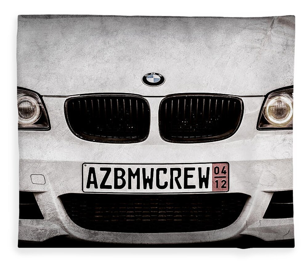 2008 Bmw Grille Emblem Fleece Blanket featuring the photograph 2008 BMW Grille Emblem -1136ac by Jill Reger
