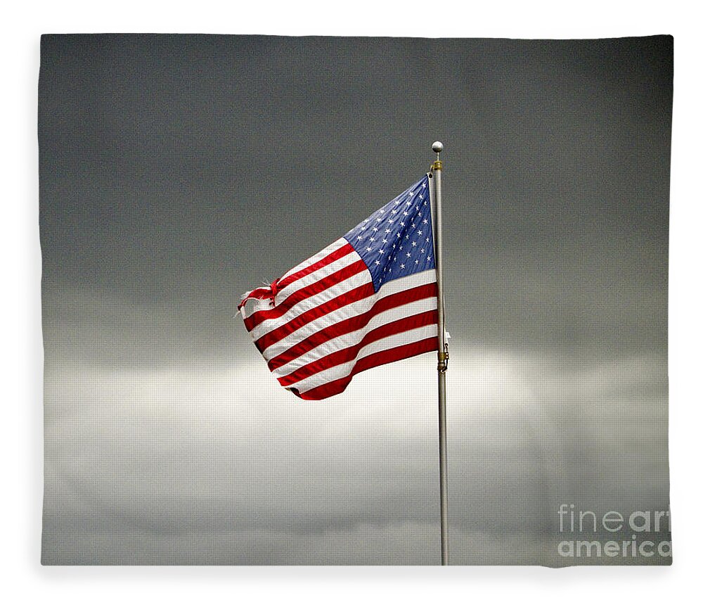 American Flag Fleece Blanket featuring the photograph 21- American Flag by Joseph Keane