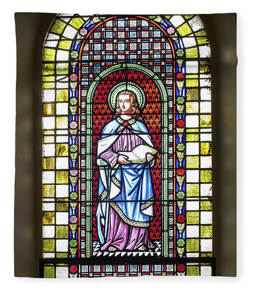 Saint Annes Fleece Blanket featuring the digital art Saint Anne's Windows #21 by Jim Proctor