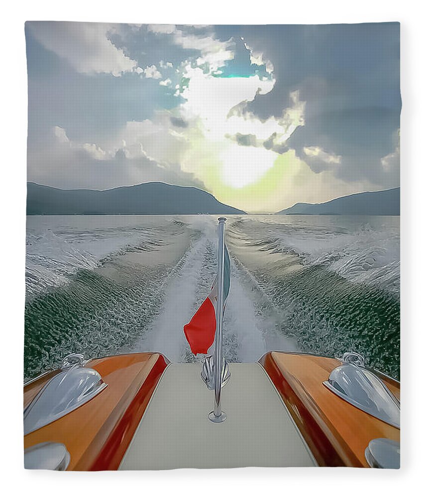 Riva Fleece Blanket featuring the photograph Classic Riva View by Steven Lapkin