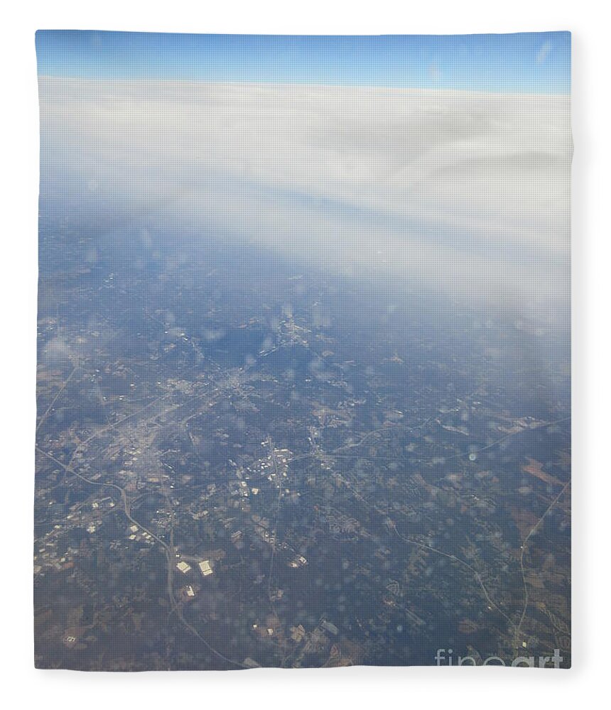 An Fleece Blanket featuring the photograph An Aerial View Of Columbus #3 by Frederick Holiday