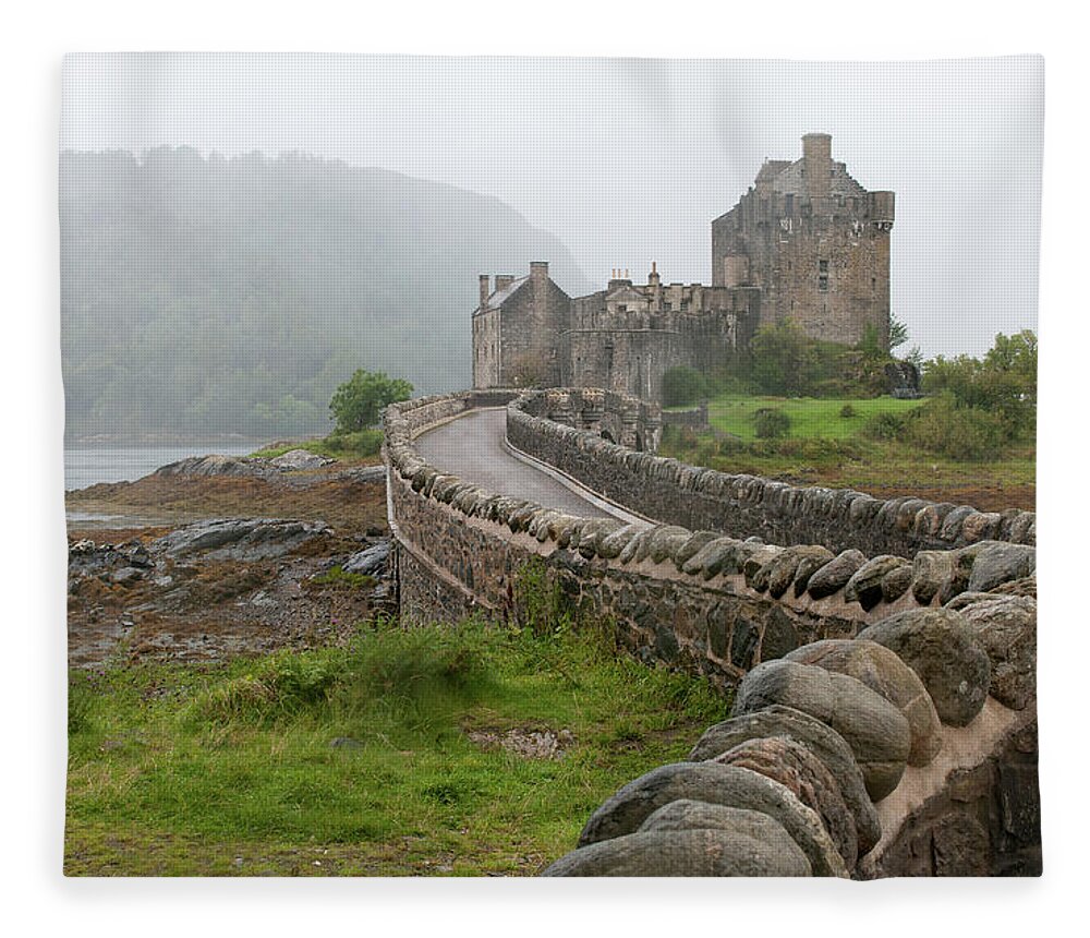 Landscape Fleece Blanket featuring the photograph Eilean Donan Castle by Michalakis Ppalis