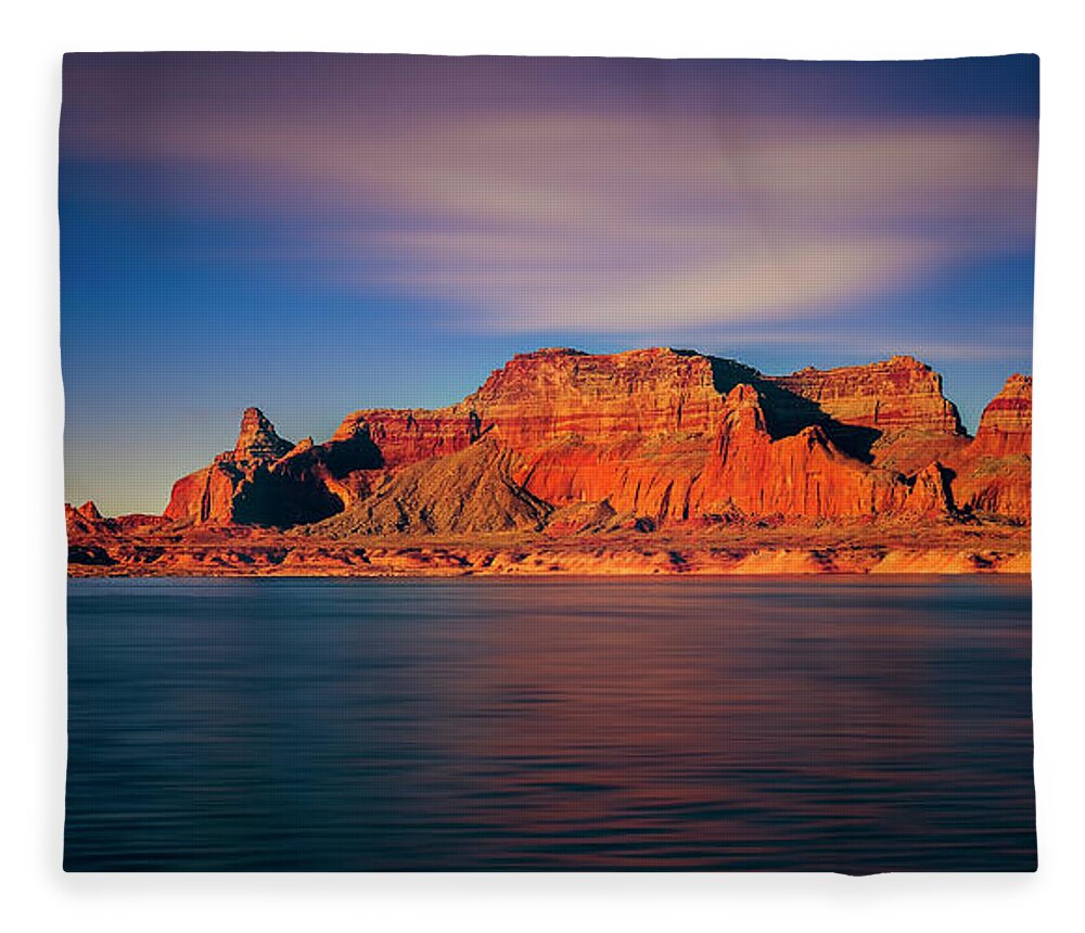 Activity Fleece Blanket featuring the photograph Lake Powell #3 by Peter Lakomy