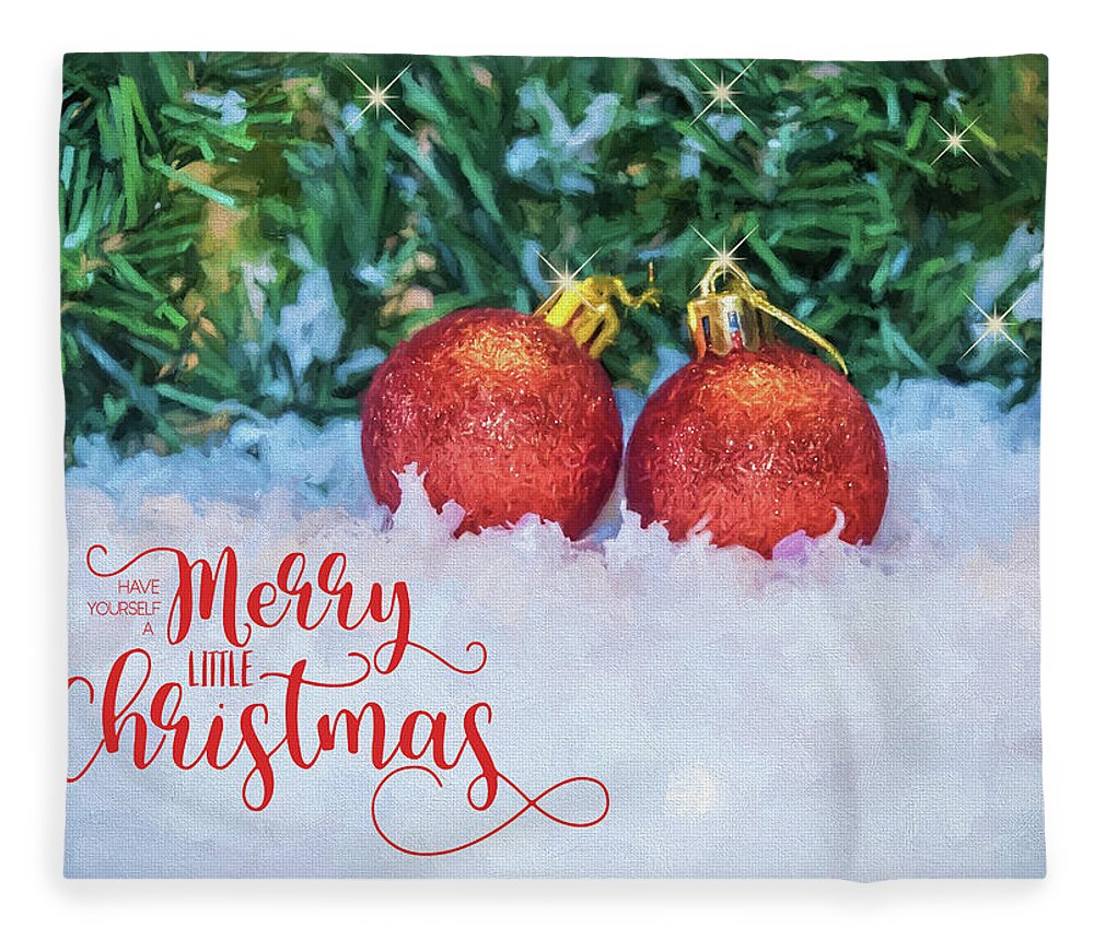 Pines Fleece Blanket featuring the photograph Merry Christmas by Cathy Kovarik