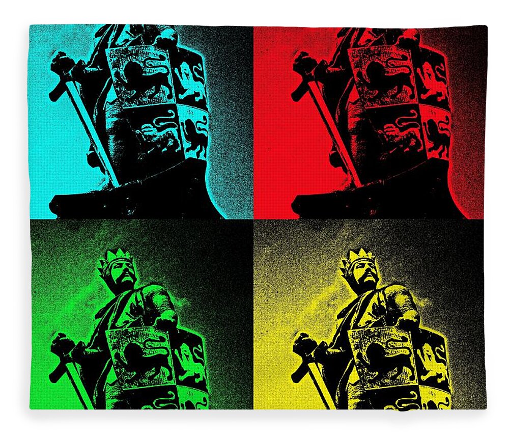Prince Fleece Blanket featuring the digital art Prince of Wales #3 by Christopher Rowlands