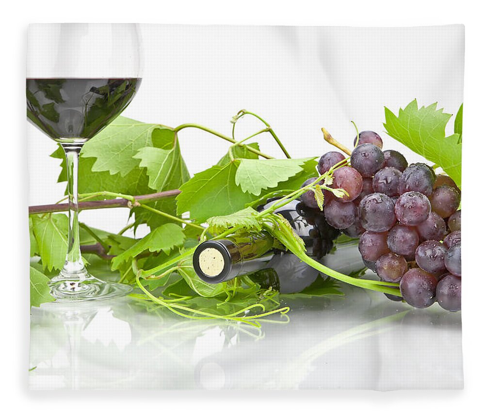 Wine Fleece Blanket featuring the photograph Red wine #3 by Joana Kruse