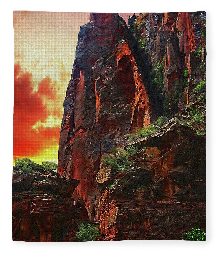 Sunrise In Canyonlands Fleece Blanket featuring the photograph Sunrise In Canyonlands by Gary Baird