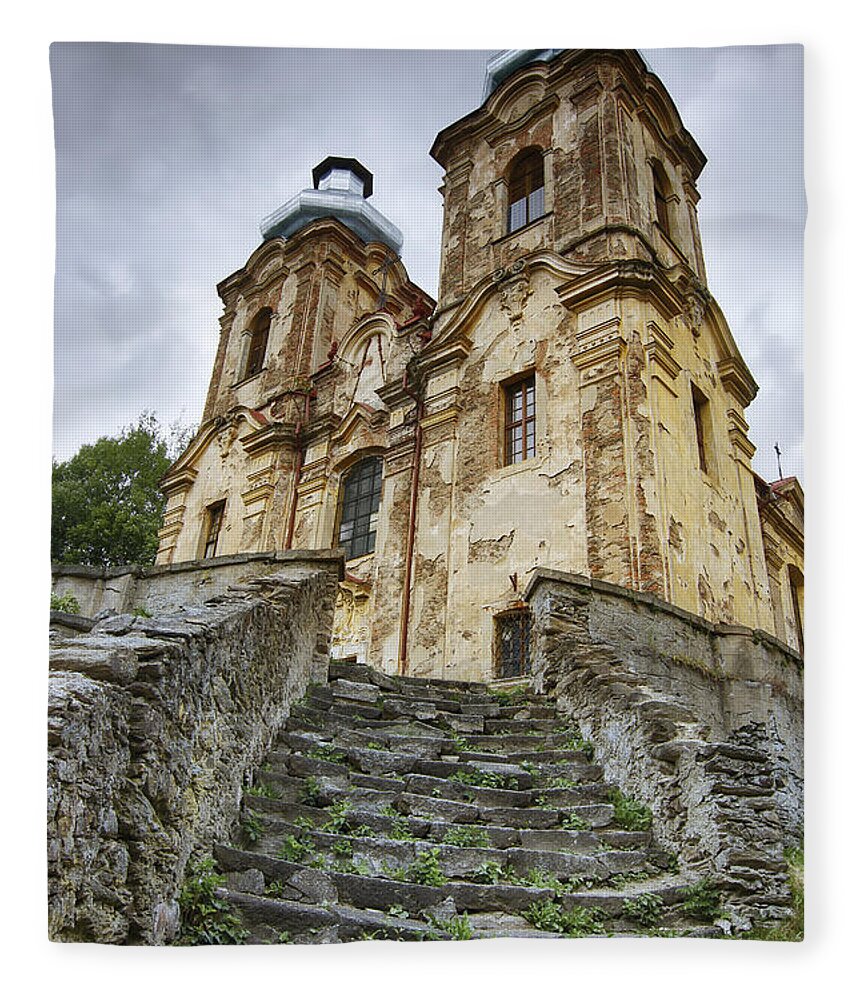 Church Fleece Blanket featuring the photograph The Church of the Visitation - Skoky #3 by Michal Boubin