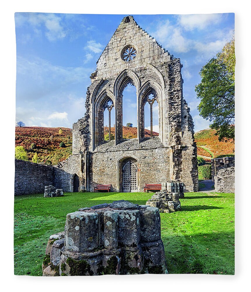 Wales Fleece Blanket featuring the photograph Valle Crucis Abbey #3 by Ian Mitchell