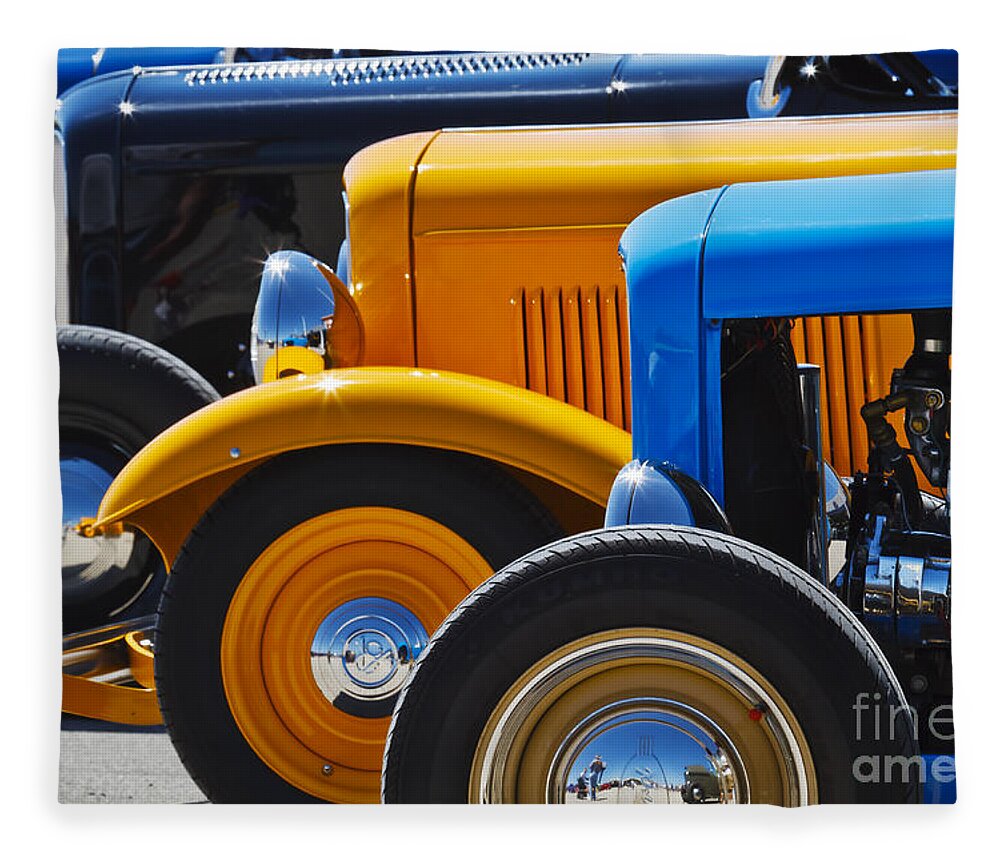 Transportation Fleece Blanket featuring the photograph '32 X 3 by Dennis Hedberg