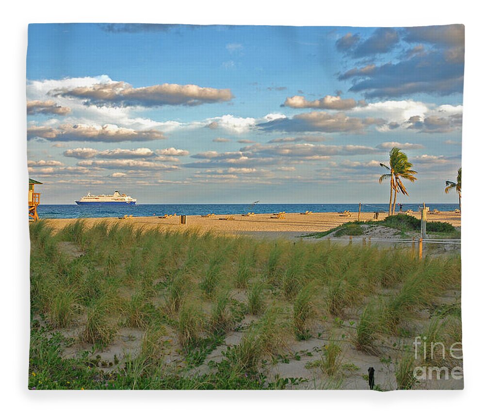 Sunset Fleece Blanket featuring the photograph 37- Singer Island Serenity by Joseph Keane