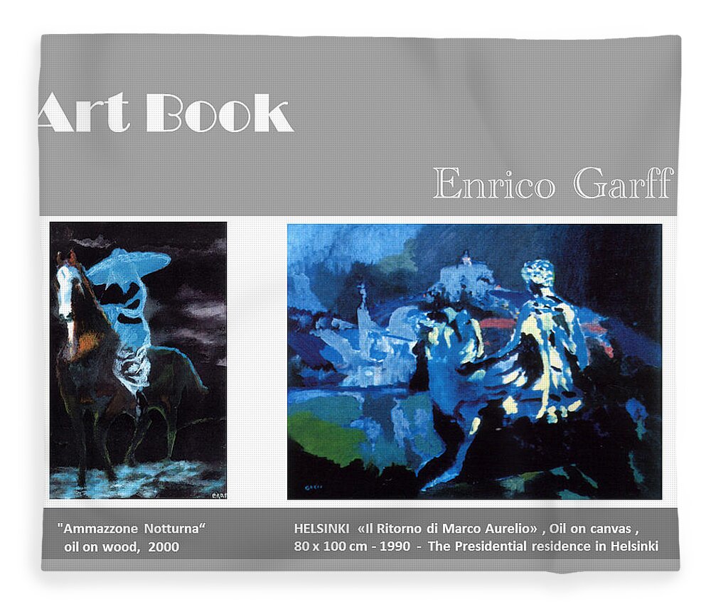 Marcus Aurelius Fleece Blanket featuring the painting Art Book by Enrico Garff