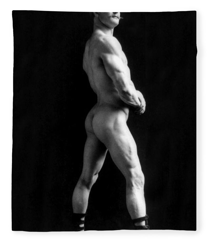 Erotica Fleece Blanket featuring the photograph Eugen Sandow, Father Of Modern #4 by Science Source