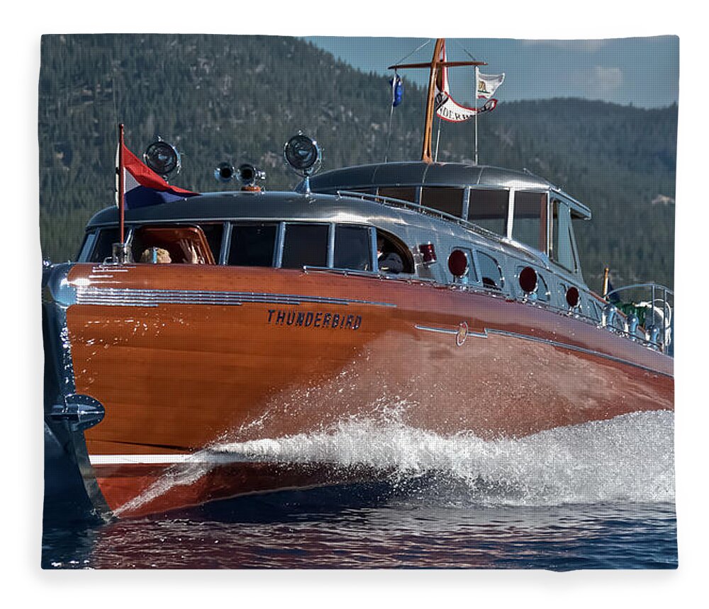 Thunderbird Fleece Blanket featuring the photograph Thunderbird Yacht use discount code SGVVMT at check out #2 by Steven Lapkin