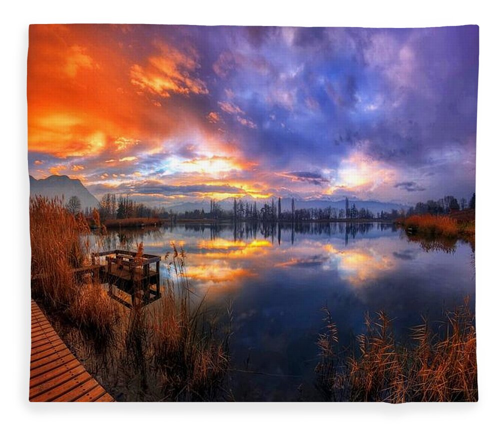 Lake Fleece Blanket featuring the photograph Lake #45 by Jackie Russo