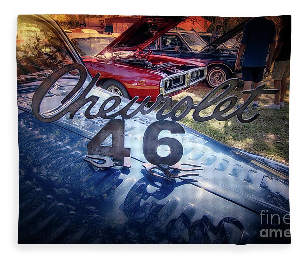 46 Chevy Fleece Blanket featuring the photograph 46 Chevy by Arttography LLC