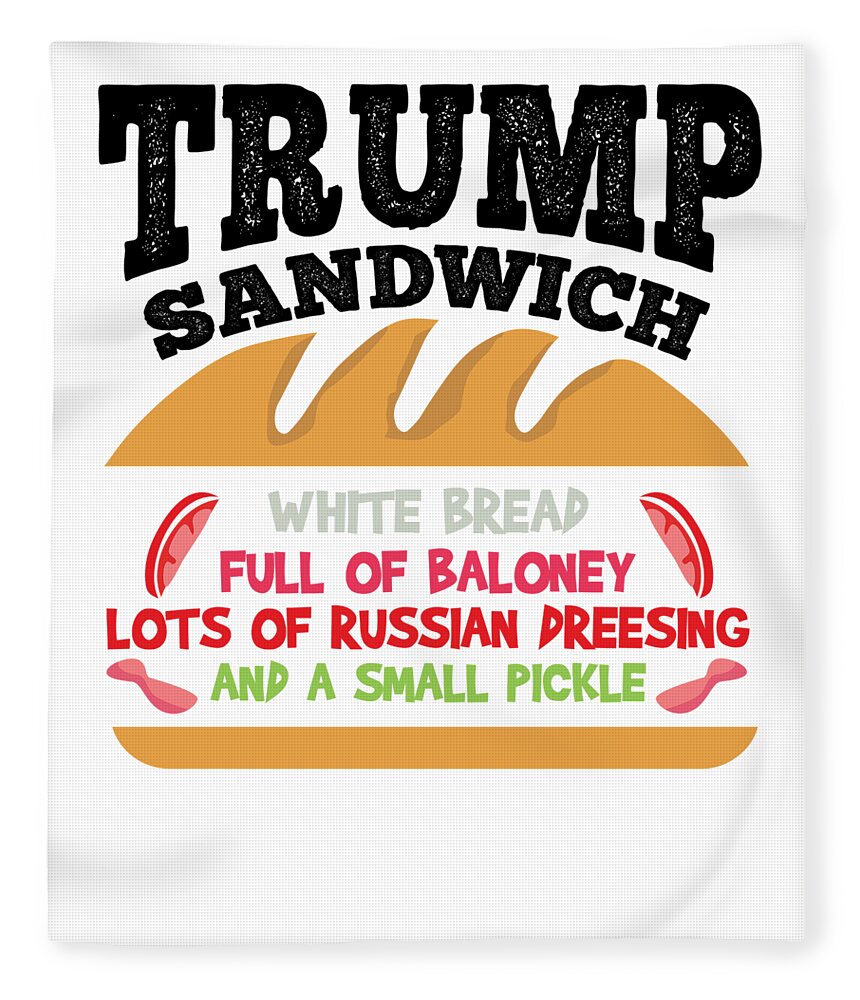 Anti-trump Fleece Blanket featuring the digital art Anti Trump Impeach the President Vote For Dems Light #5 by Nikita Goel