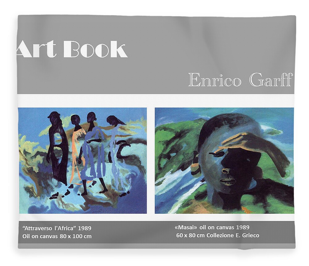 Africa Fleece Blanket featuring the painting Art Book by Enrico Garff