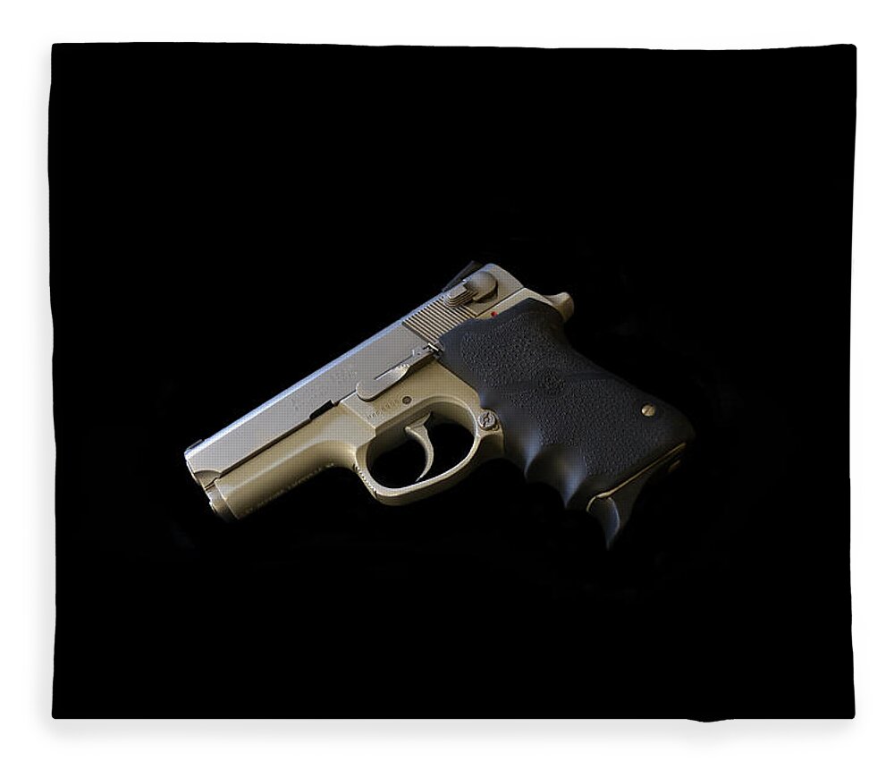 Pistol Fleece Blanket featuring the digital art 6906 by Jorge Estrada