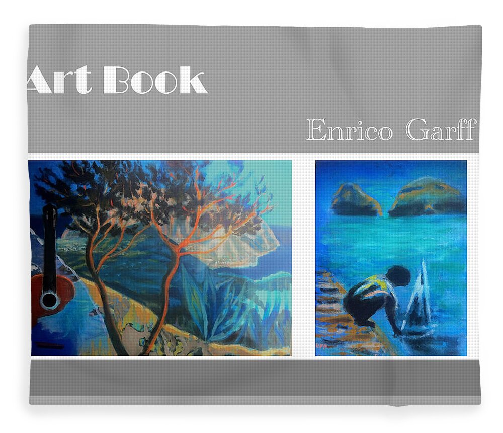 Trees Fleece Blanket featuring the painting Art Book by Enrico Garff
