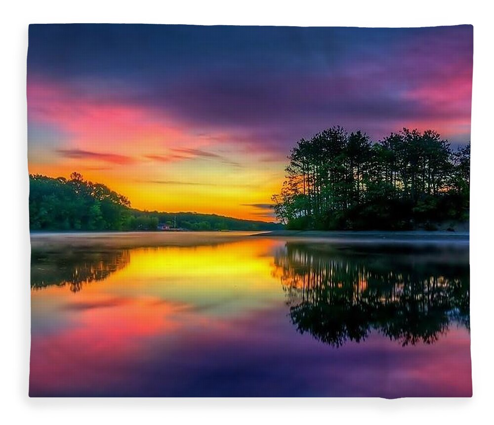 Sunset Fleece Blanket featuring the photograph Sunset #82 by Jackie Russo