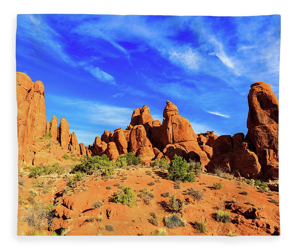 Arches National Park Fleece Blanket featuring the photograph Arches National Park #9 by Raul Rodriguez