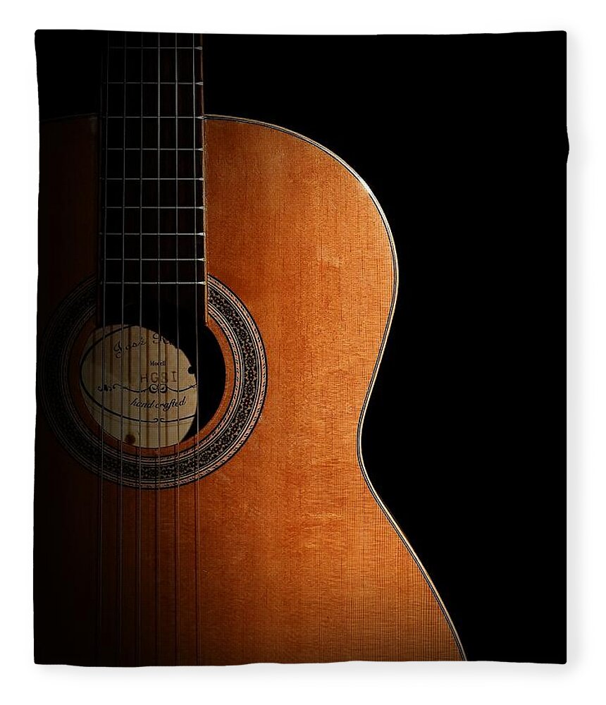 Guitar Fleece Blanket featuring the photograph Guitar #9 by Jackie Russo