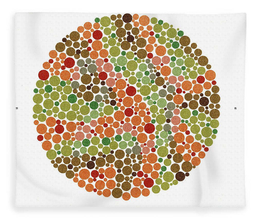 Color Fleece Blanket featuring the photograph Ishihara Color Blindness Test #9 by Wellcome Images