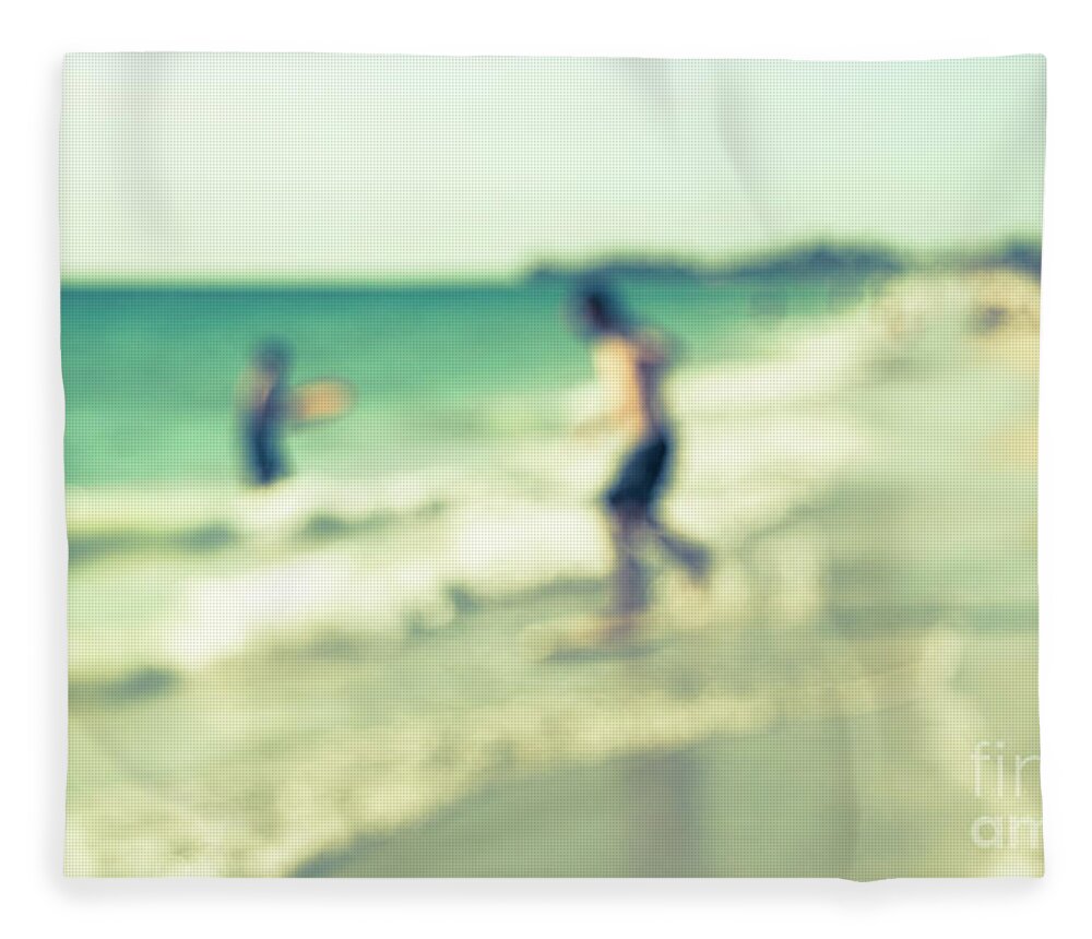 Beach Fleece Blanket featuring the photograph a day at the beach III by Hannes Cmarits