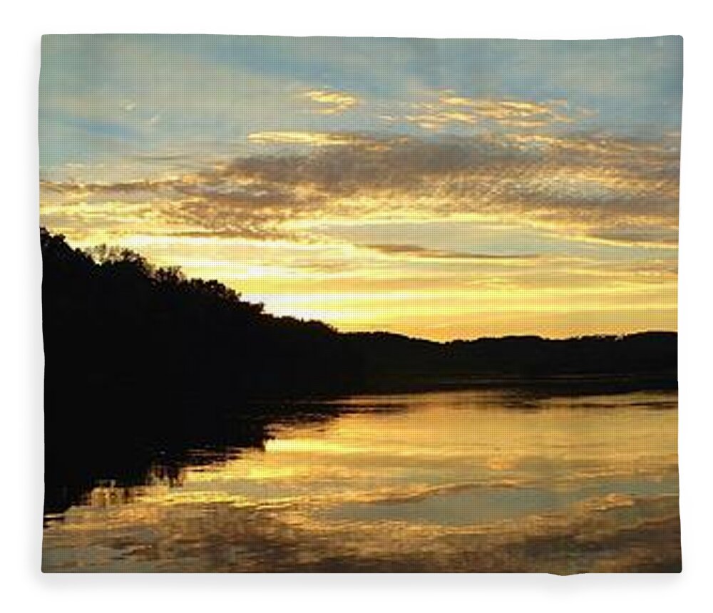 River Fleece Blanket featuring the photograph A Fitting End by Bruce Bley