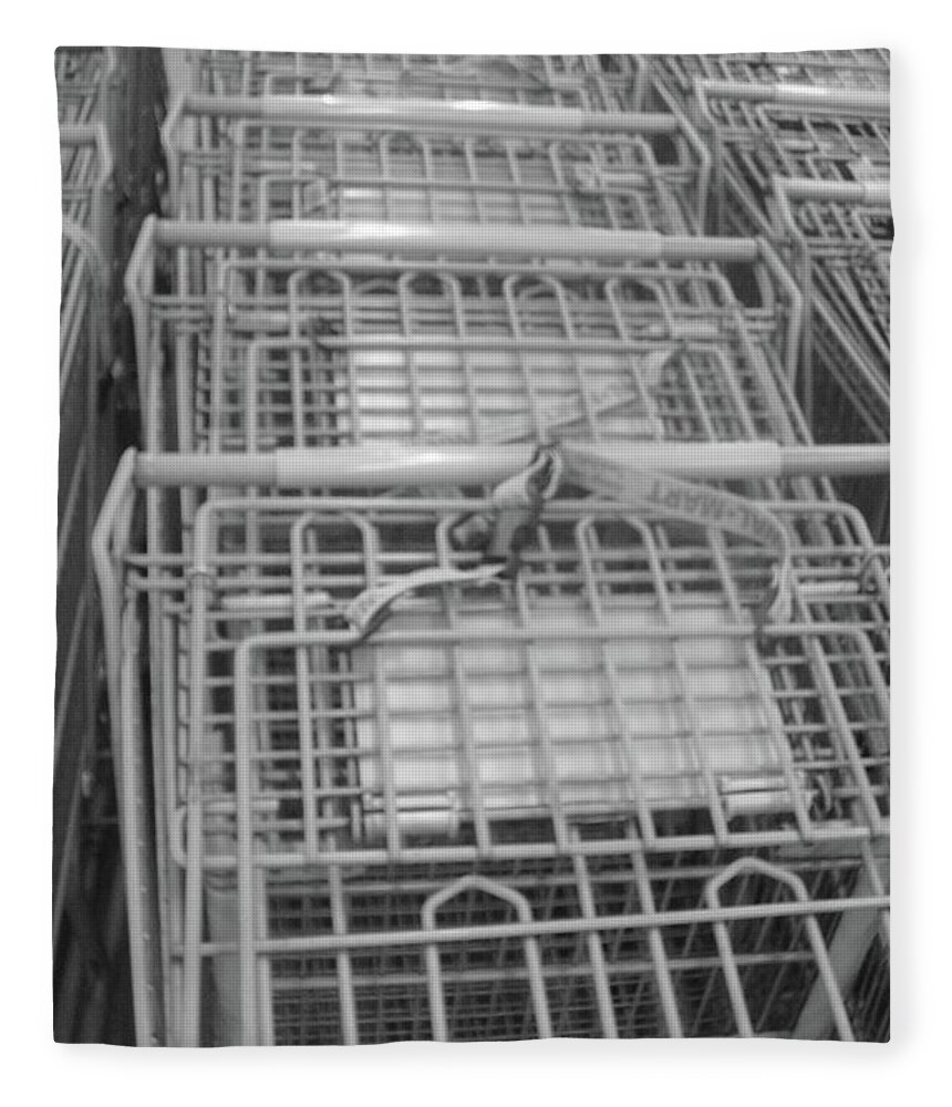 Grocery Cart Fleece Blanket featuring the photograph A Hunters Gatherer by WaLdEmAr BoRrErO