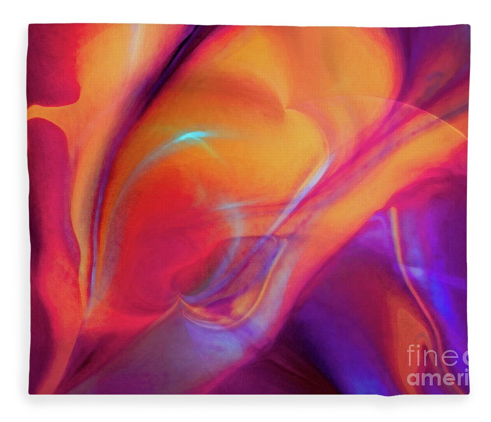 Abstract Fleece Blanket featuring the photograph A Question of Balance #1 by Patti Schulze