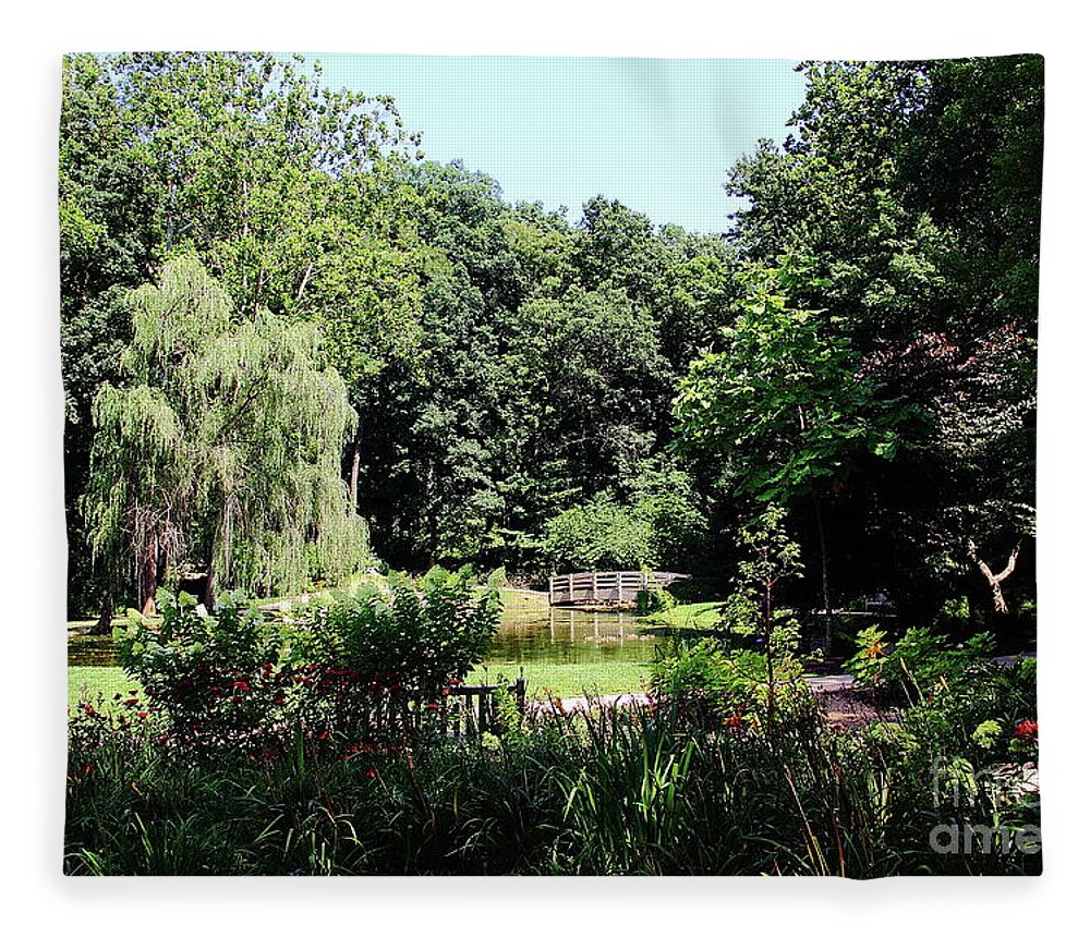 Jmu Arboretum Fleece Blanket featuring the photograph A Quiet Place by Allen Nice-Webb