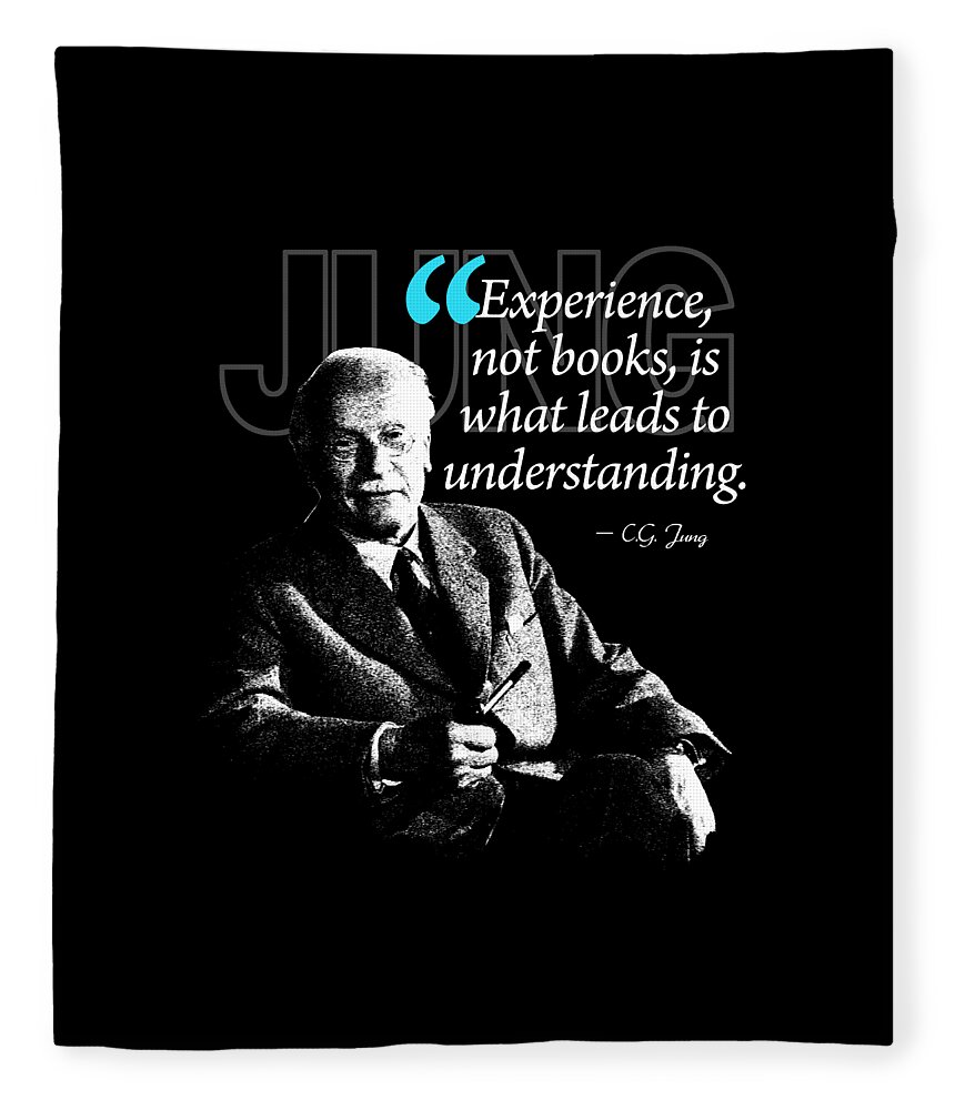 Carl Jung Fleece Blanket featuring the digital art A Quote from Carl Gustav Jung Quote #28 of 50 available by Garaga Designs