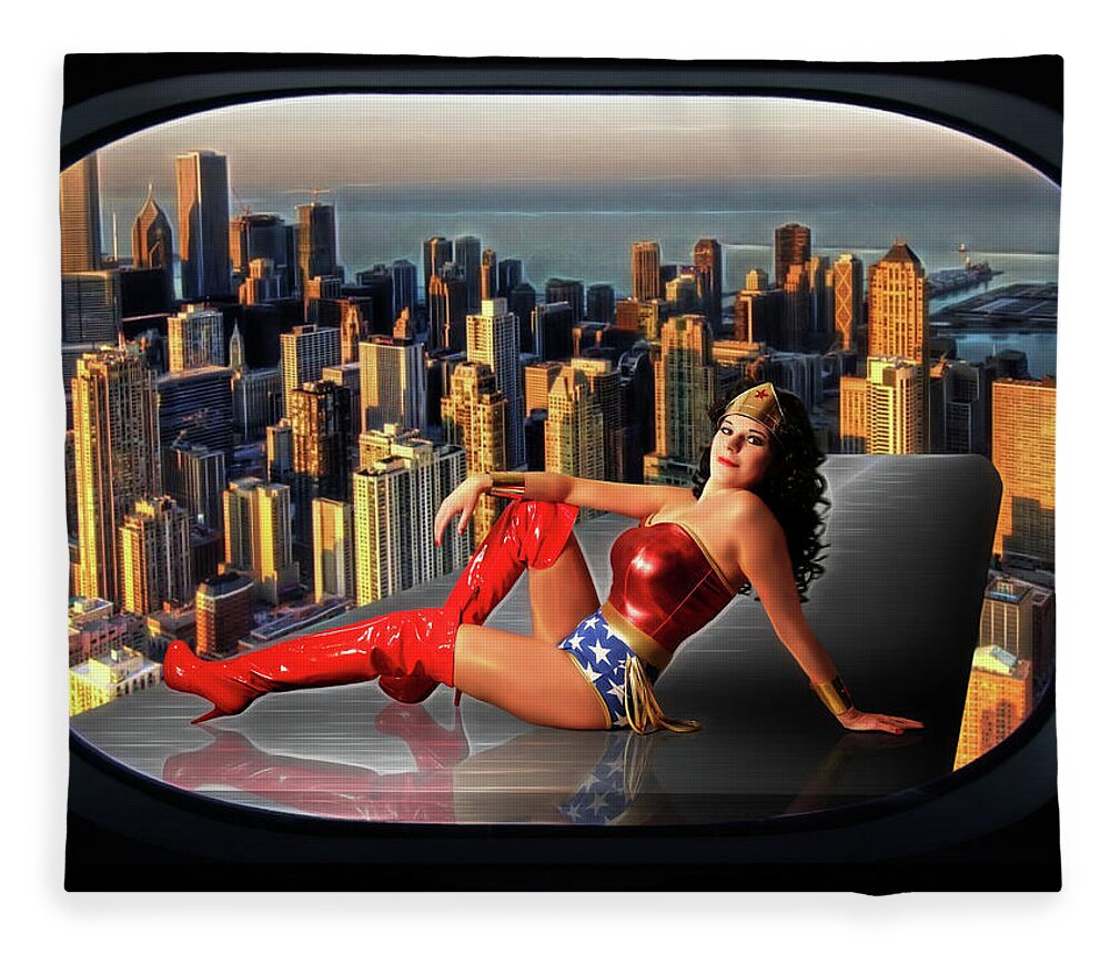 Wonder Fleece Blanket featuring the photograph A Seat With A View by Jon Volden