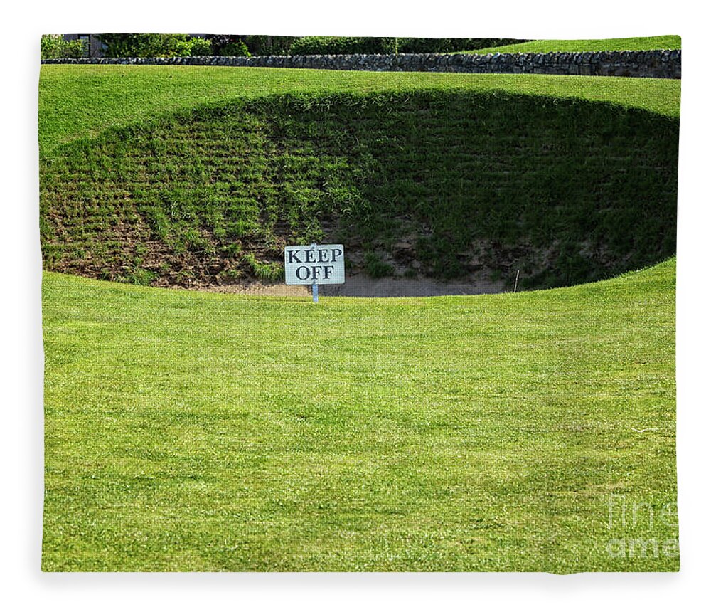 Almost Fleece Blanket featuring the photograph A very steep bunker by Patricia Hofmeester