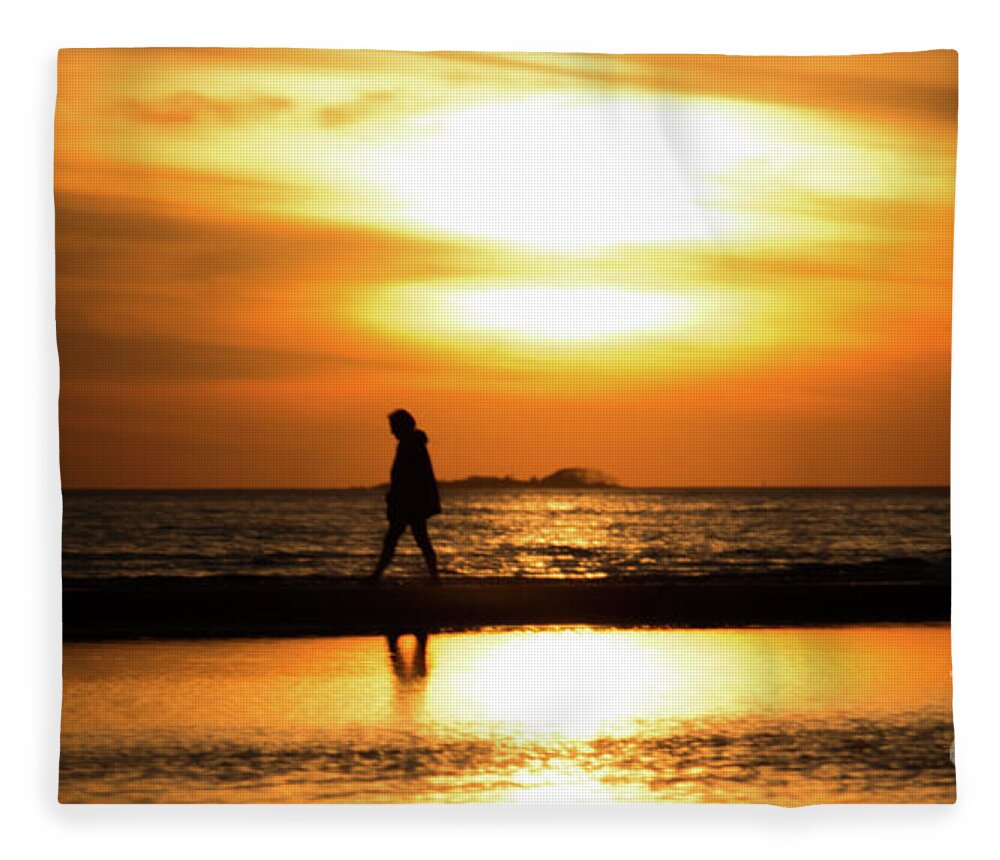 Sunset Fleece Blanket featuring the photograph A walk with nature by JCV Freelance Photography LLC