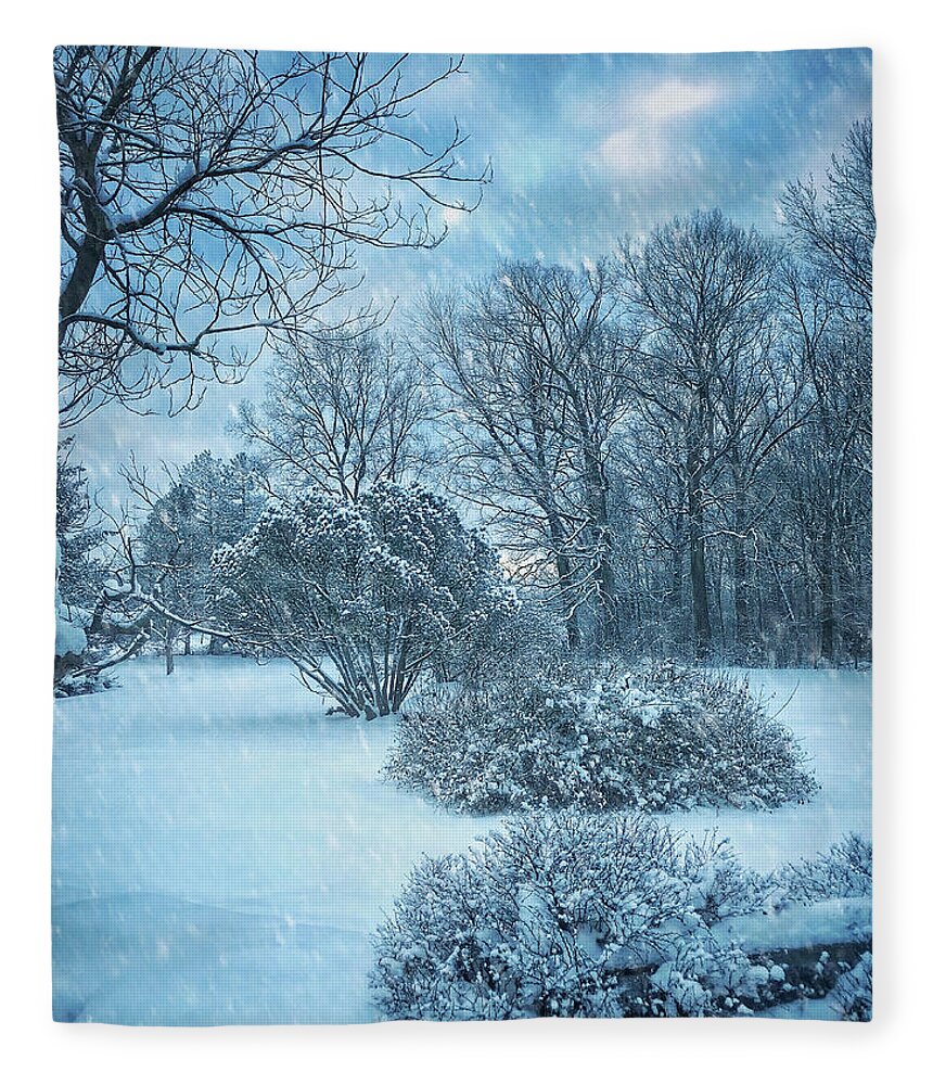 Snow Fleece Blanket featuring the photograph A Winters Tale by Jill Love