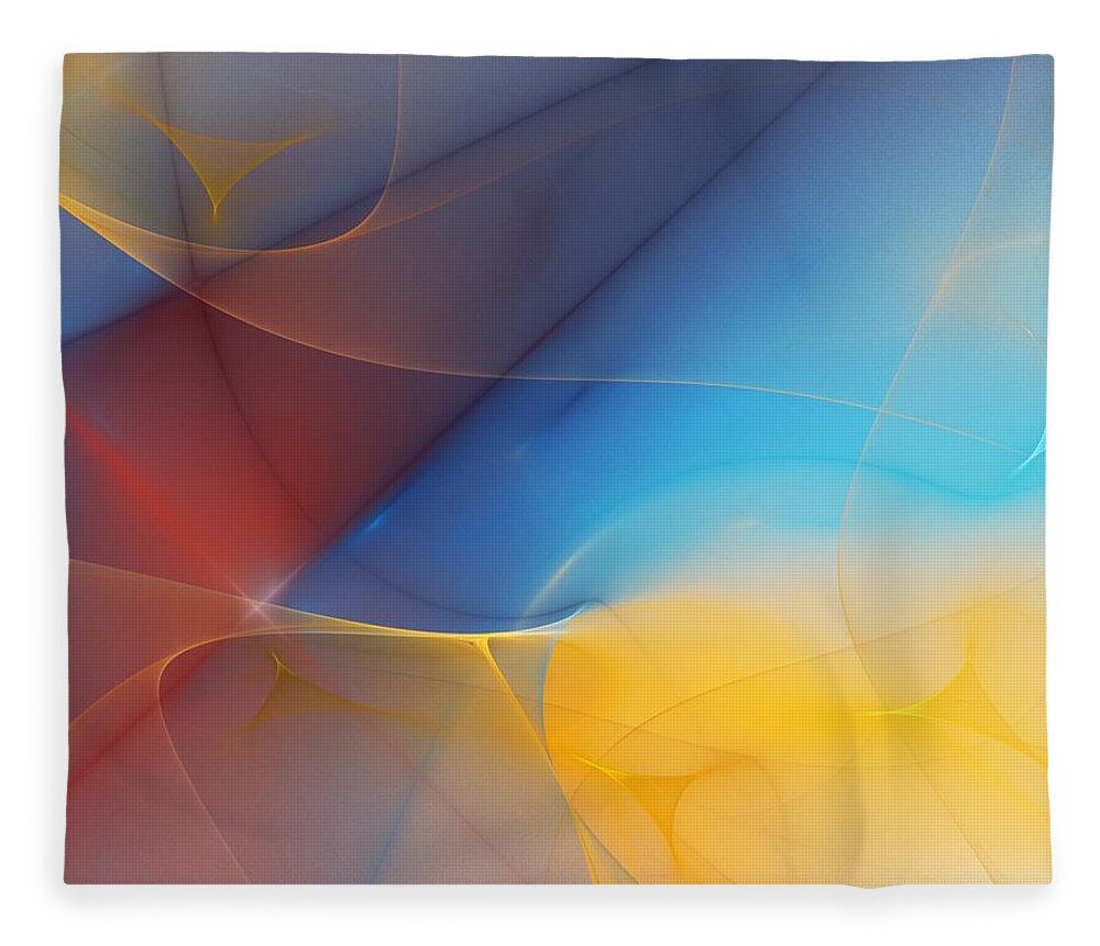 Fine Art Fleece Blanket featuring the digital art Abstract 060810A by David Lane