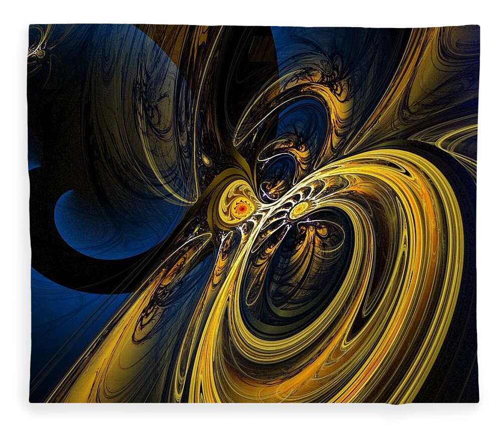 Abstract Fleece Blanket featuring the digital art Abstract 060910 by David Lane