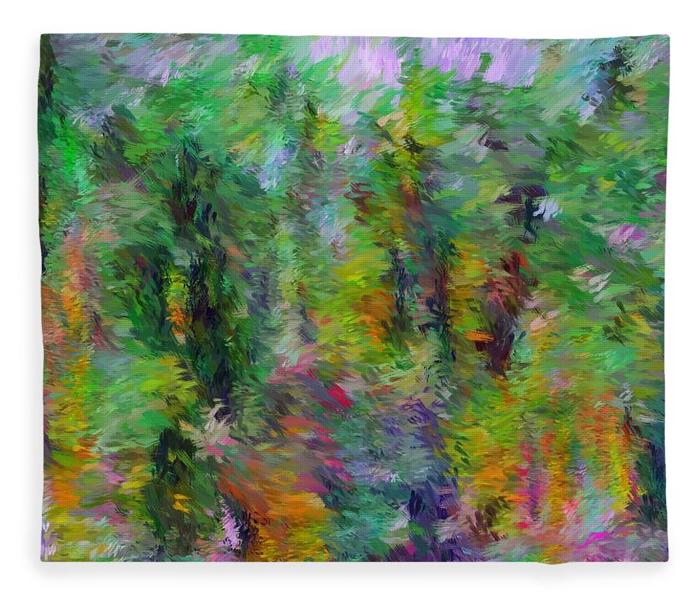 Fine Art Fleece Blanket featuring the digital art Abstract 111510A by David Lane