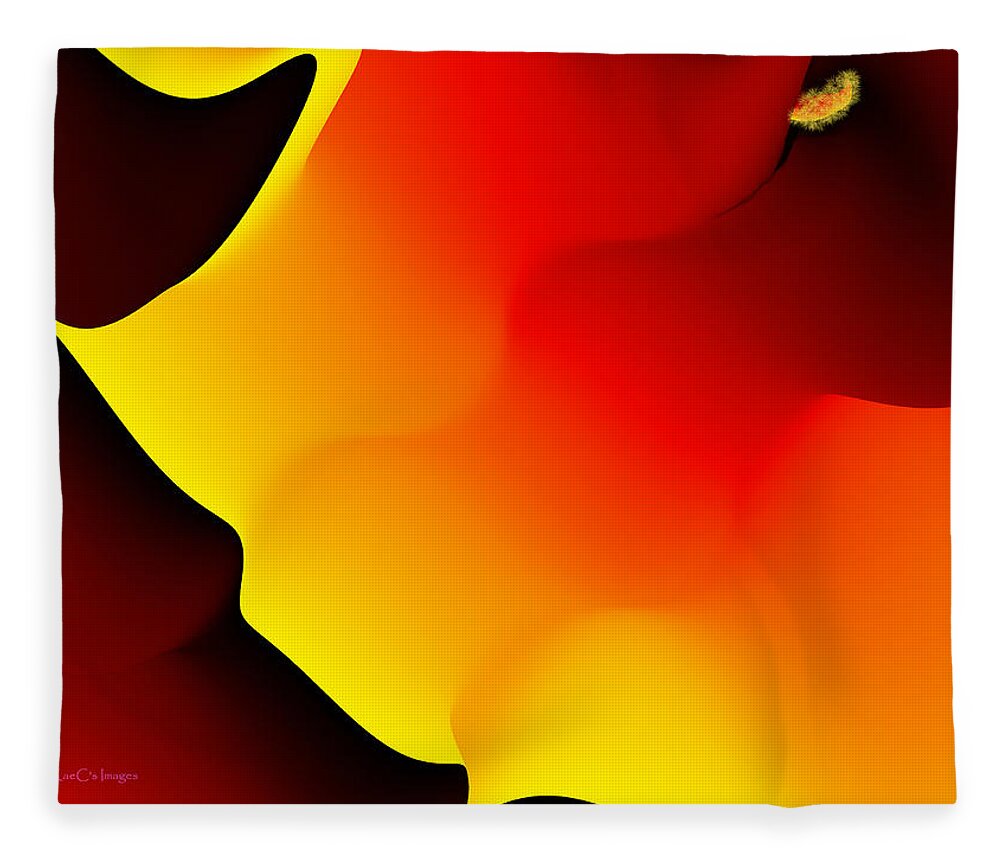 Abstract Fleece Blanket featuring the digital art Abstract 515 8 by Kae Cheatham