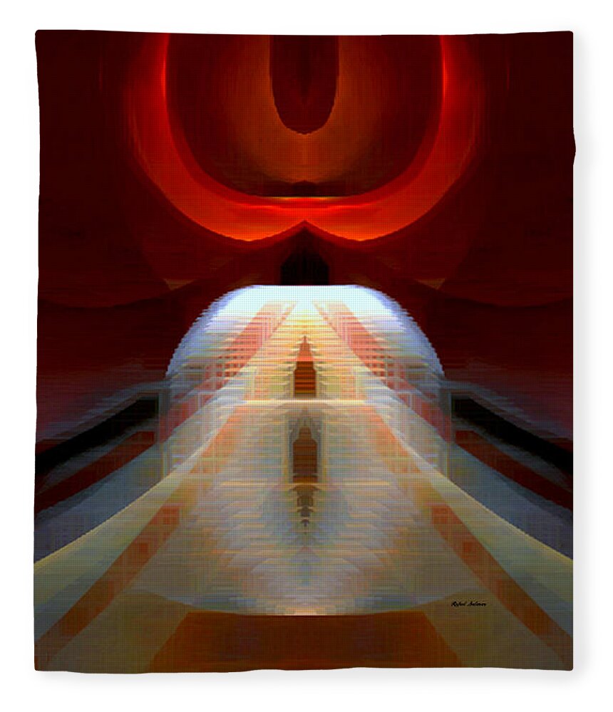 Rafael Salazar Fleece Blanket featuring the digital art Abstract 9741 by Rafael Salazar