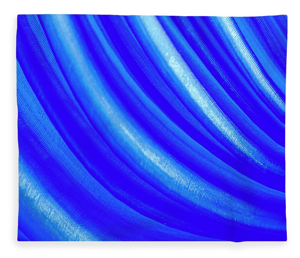 Abstract Fleece Blanket featuring the photograph Abstract Blue Curves Background by Teri Virbickis