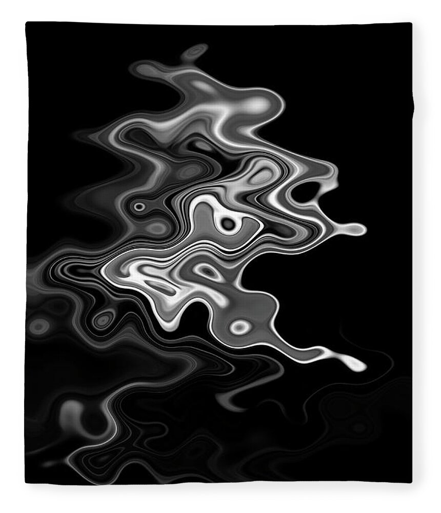 Abstract Fleece Blanket featuring the photograph Abstract Swirl Monochrome by David Gordon