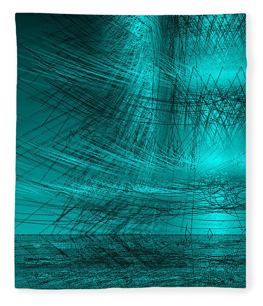 Rithmart Abstract Lines Organic Random Computer Digital Shapes Abstract Acanvas Algorithm Art Below Colors Designed Digital Display Drawn Images Number One Organic Recursive Reflection Series Shadowy Shapes Small Streaming Using Watery Fleece Blanket featuring the digital art Ac-1-31 by Gareth Lewis