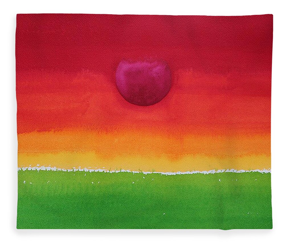 Sun Fleece Blanket featuring the painting Acceptance original painting by Sol Luckman