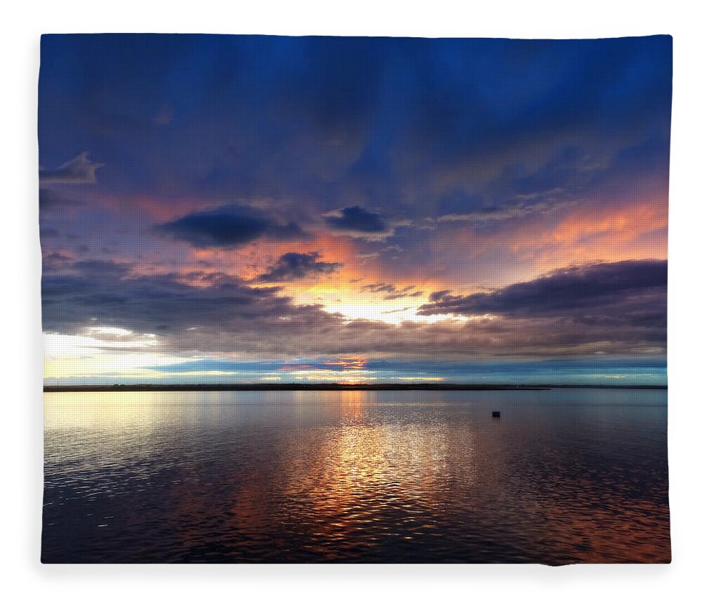 Afterglow Fleece Blanket featuring the photograph Afterglow by Dark Whimsy