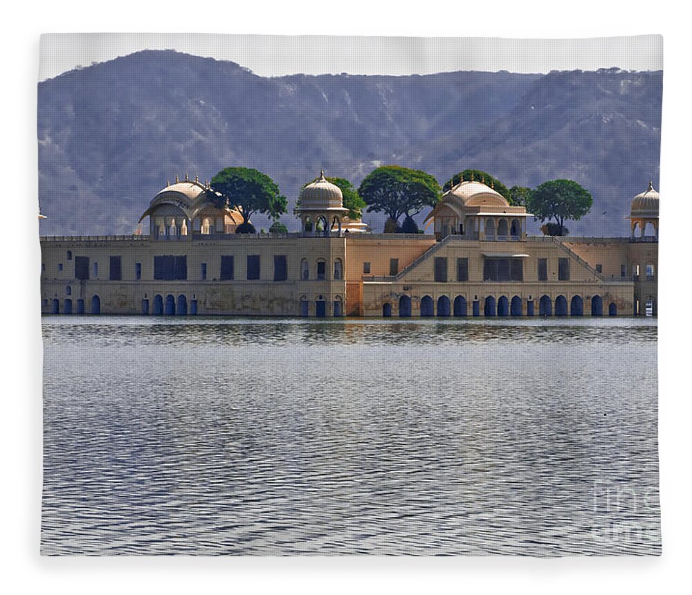 Jal Mahal Fleece Blanket featuring the photograph Afternoon. February. Jal Mahal. by Elena Perelman
